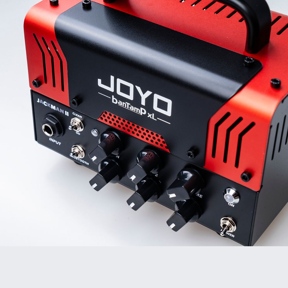 JOYO Jackman II BanTamp XL 20W Hybrid Tube Guitar Amp Head with Bluetooth and FX Loop, Black/Red - Image 4