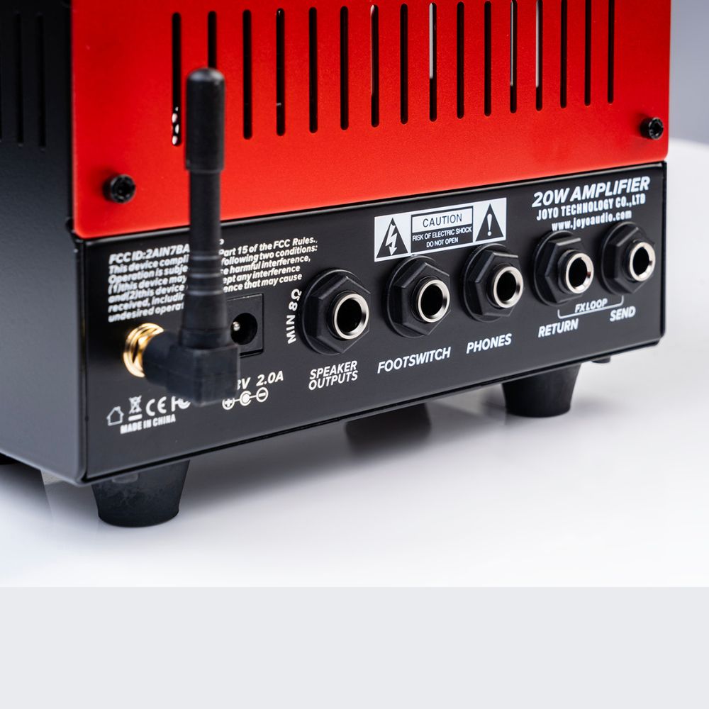JOYO Jackman II BanTamp XL 20W Hybrid Tube Guitar Amp Head with Bluetooth and FX Loop, Black/Red - Image 5